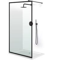 paravan dus walk-in aqua class black frame 100 x 195 cm profil negru mat imagen 45_0_
0
