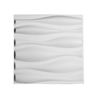 placa decorativa 3d pentru perete plastic alb 500 x 500 mm model waves imagen 20_0_
0