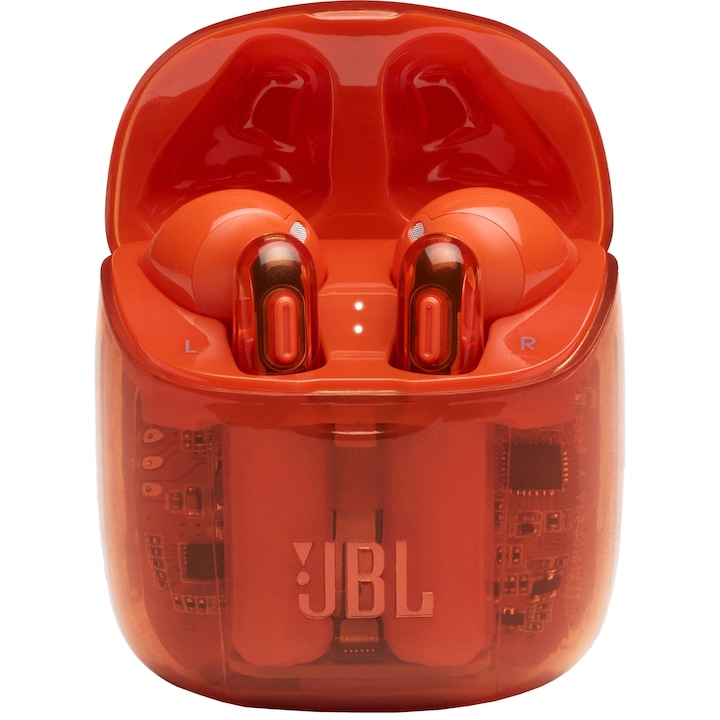 JBL Tune 225TWS Fülhallgató, True wireless, Bluetooth, Bass funkció, 25 óra autonómia, Narancssárga