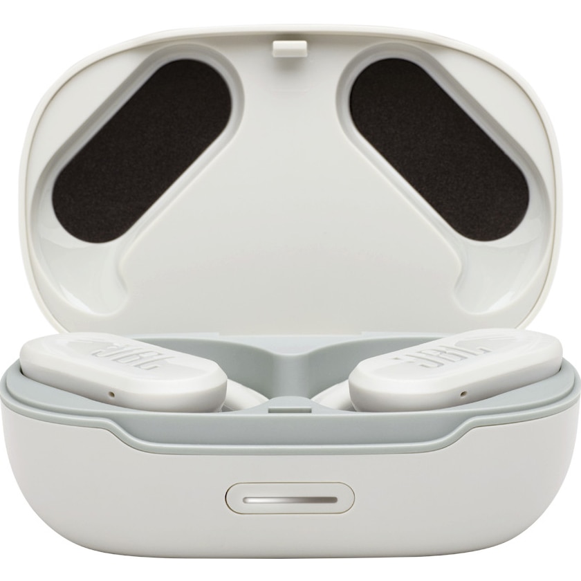 Casti audio sport in-ear JBL Endurance Peak II, Bluetooth, IPX7, Microfon, Pure Bass, True Wireless, Alb