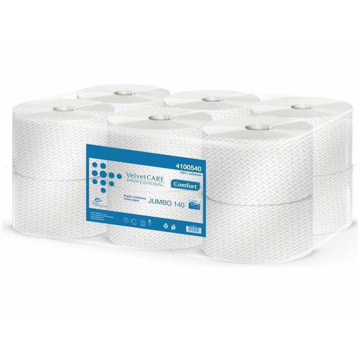 Velvet WC-papír, Comfort White, Jumbo, 140m 4100540