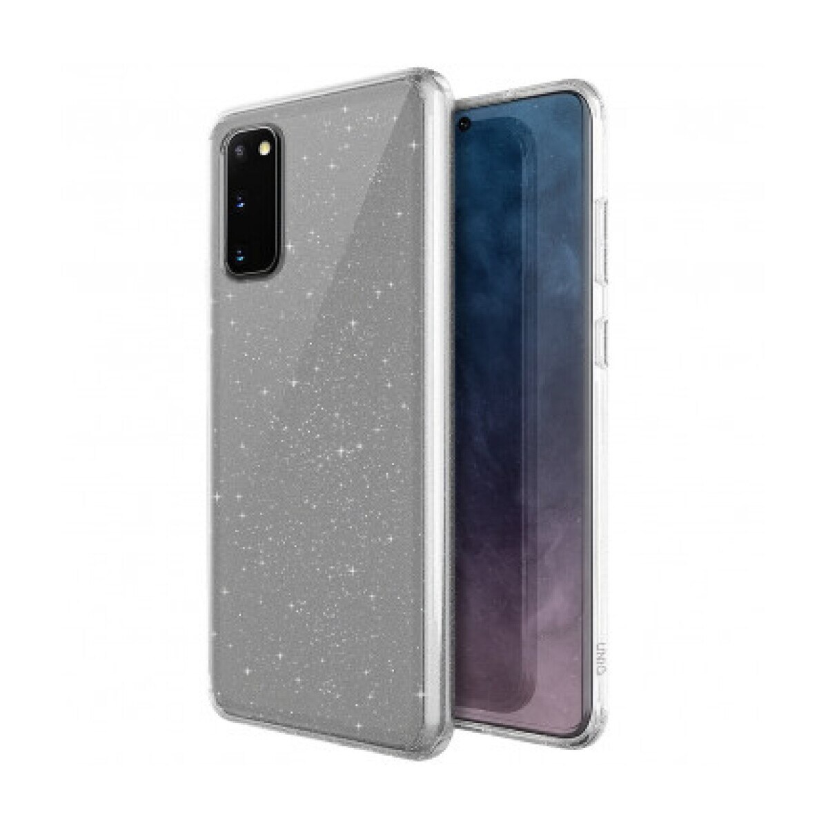 Husa Cover TPU Uniq LifePro Tinsel Glitter pentru Samsung Galaxy S20 Transparent