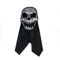Masca Scary Skull negru/argintiu, Halloween