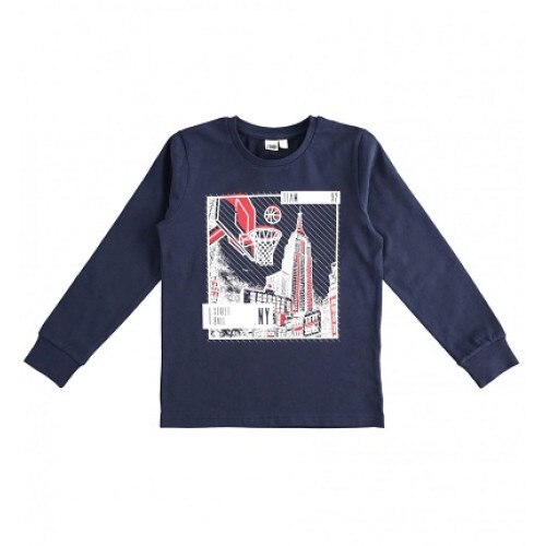 Bluza baieti Ido bleumarine cu rosu