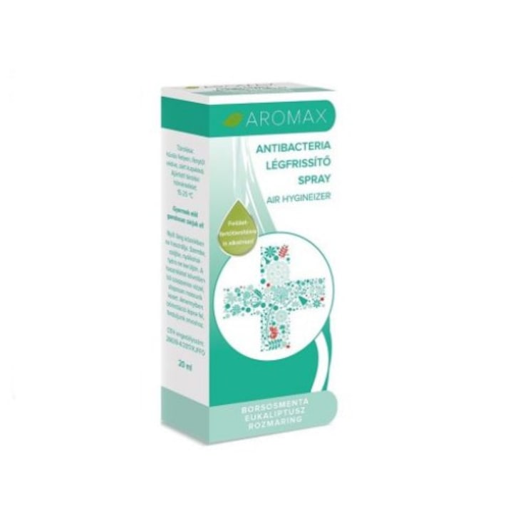 Aromax Antibakteriális Borsosmenta-Eukaliptusz-Rozmaring Spray, 20 ml