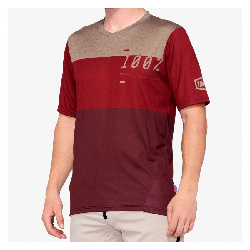 Tricou 100% Airmatic Jersey brick/dark , Rosu, M