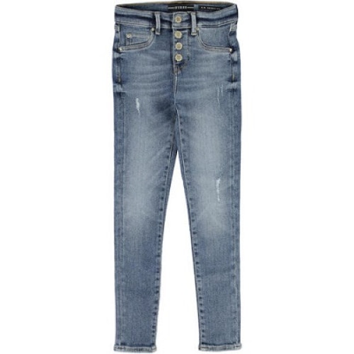 Blugi Guess fata albastru deschis,talie inalta, Albastru deschis