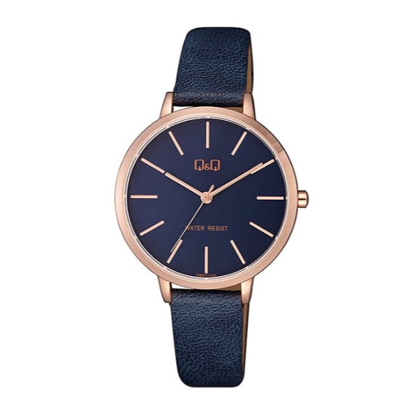Ceas Q&Q QB57J102Y, dama, auriu rose, carcasa 36mm