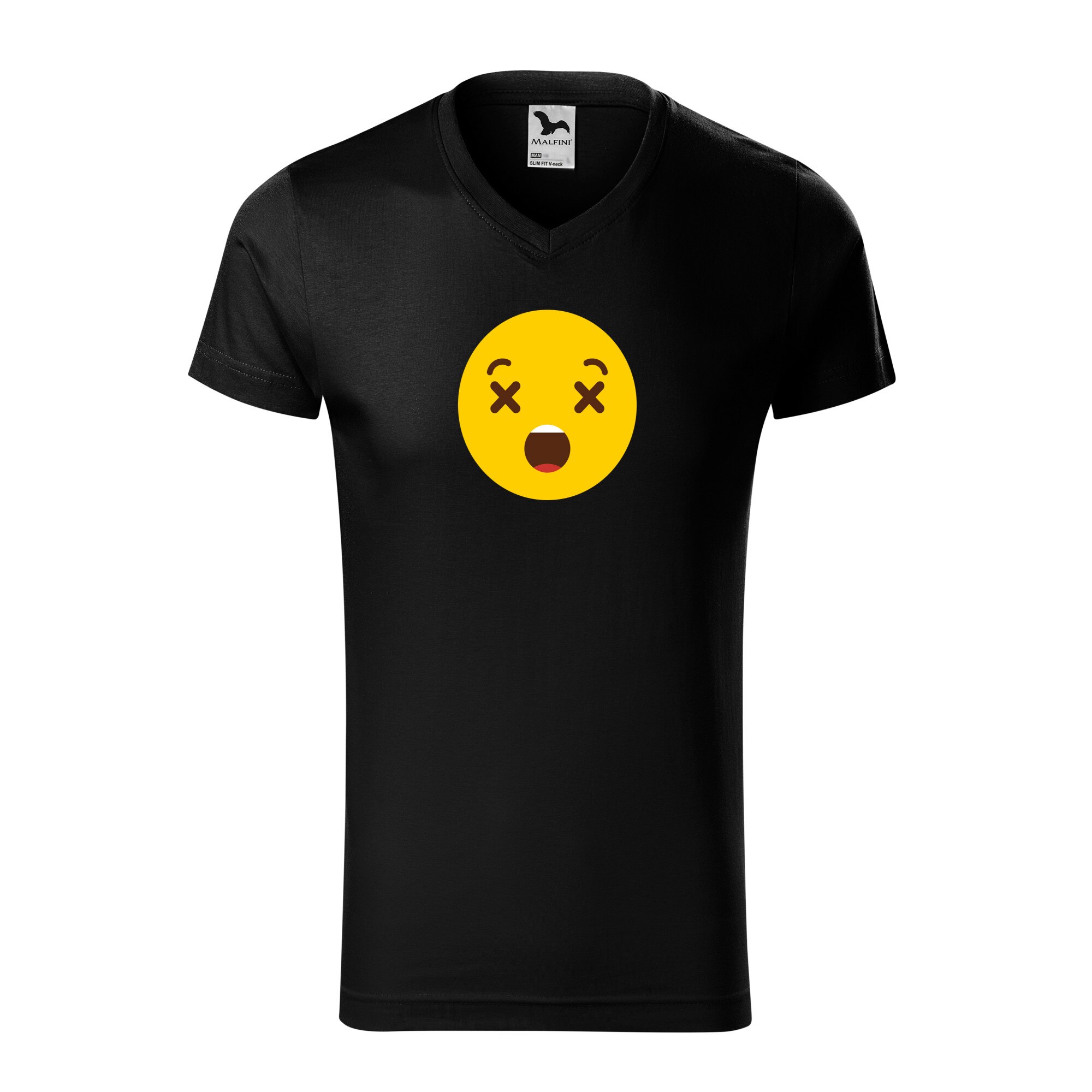 Tricou barbati, Malfini, Emoji Dead Face, Negru, 2XL