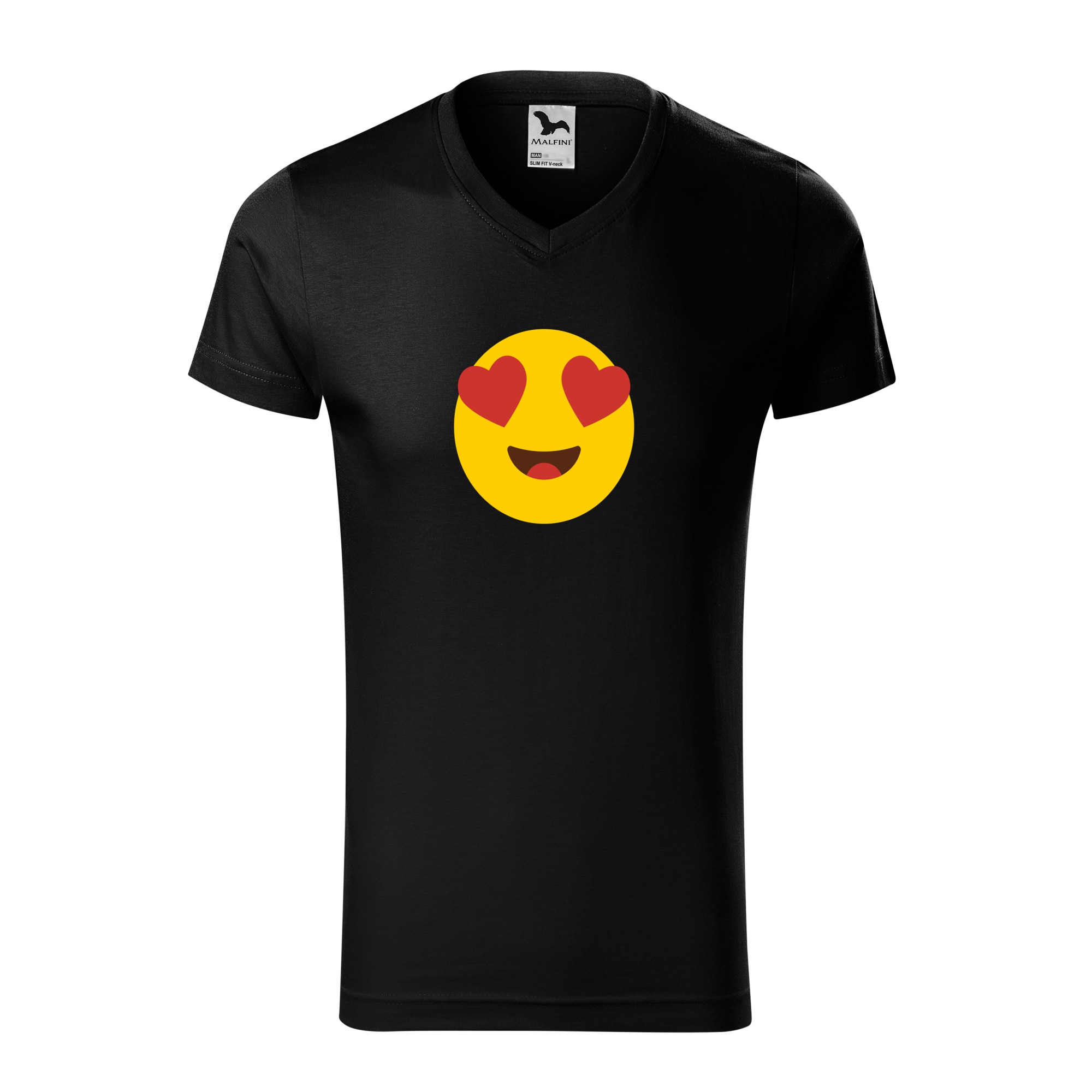 Tricou barbati, Malfini, Emoji Heart Eyes Face, Negru, L