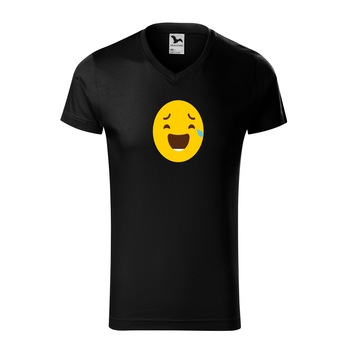Tricou barbati, Malfini, Emoji Laughing with Joy Face, Negru, XL Tricou barbati, Malfini, Emoji Laughing with Joy Face, Negru, XL