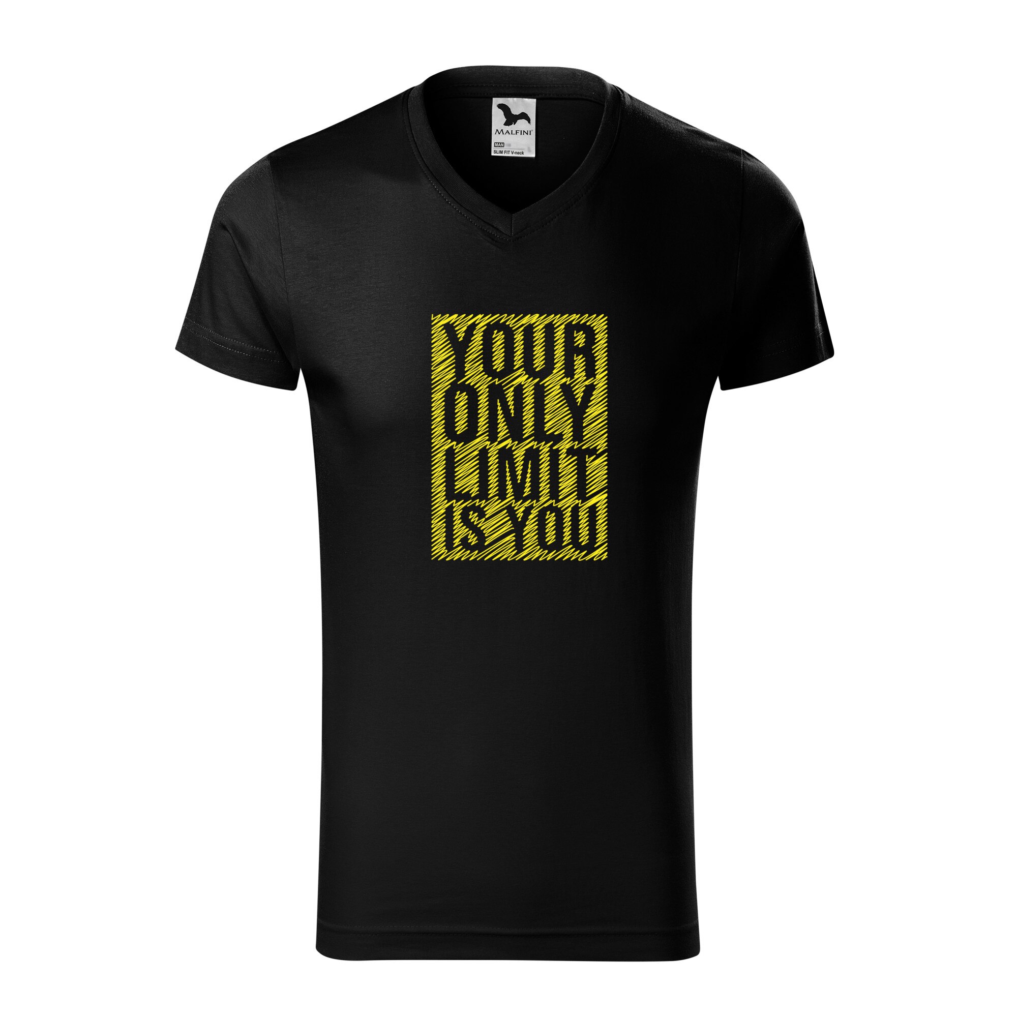 Tricou barbati, Malfini, Your only limit is you, Negru, 2XL