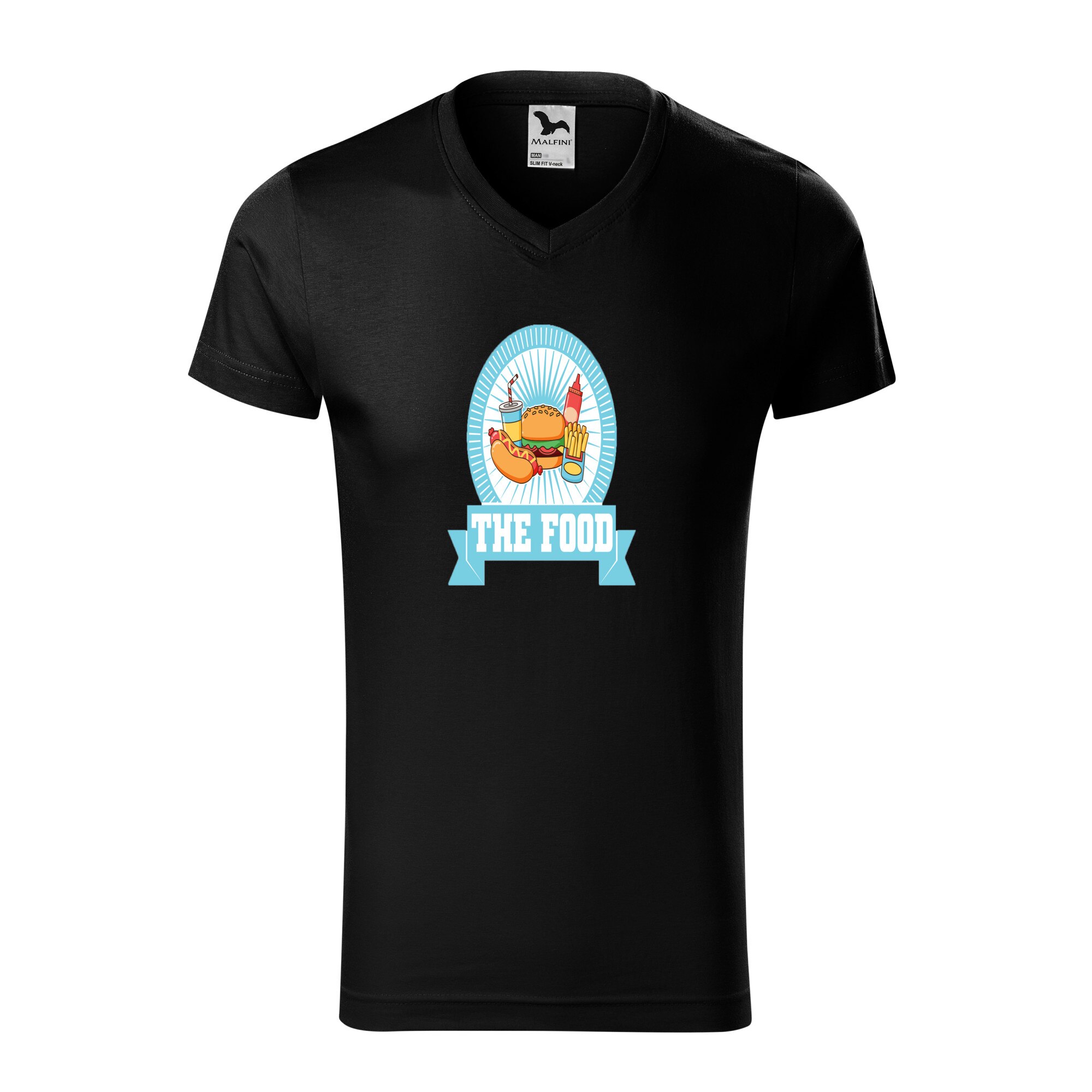 Tricou barbati, Malfini, The Food, Negru, L