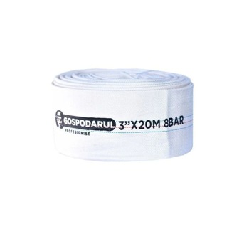 Furtun Panzat si Cauciucat, Diametru Refulare 3 Toli, Lungime 20 M, Presiune 8 Bari Furtun Panzat si Cauciucat, Diametru Refulare 3 Toli, Lungime 20 M, Presiune 8 Bari