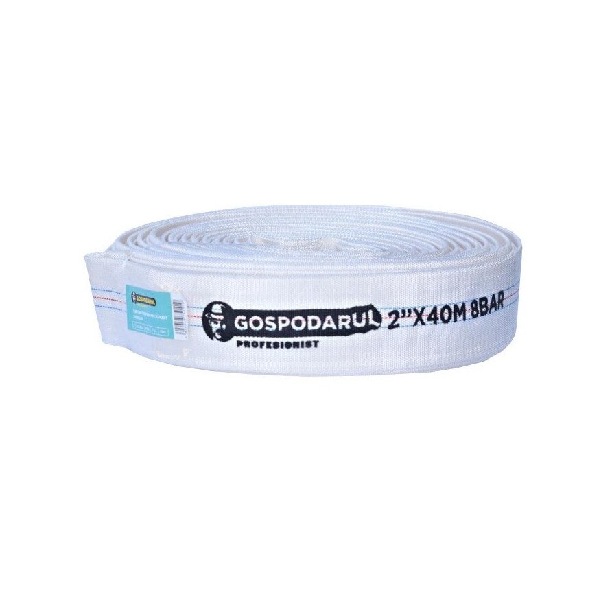 Furtun Panzat si Cauciucat, Diametru Refulare 2 Toli ( 50.8 mm ), Lungime 40 M, Presiune 8 Bari