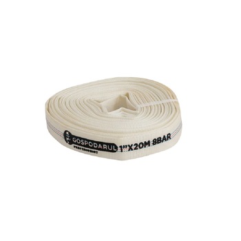 Furtun Panzat si Cauciucat, Diametru Refulare 1 Tol ( 25.4 mm ), Lungime 20 M, Presiune 8 Bari Furtun Panzat si Cauciucat, Diametru Refulare 1 Tol ( 25.4 mm ), Lungime 20 M, Presiune 8 Bari