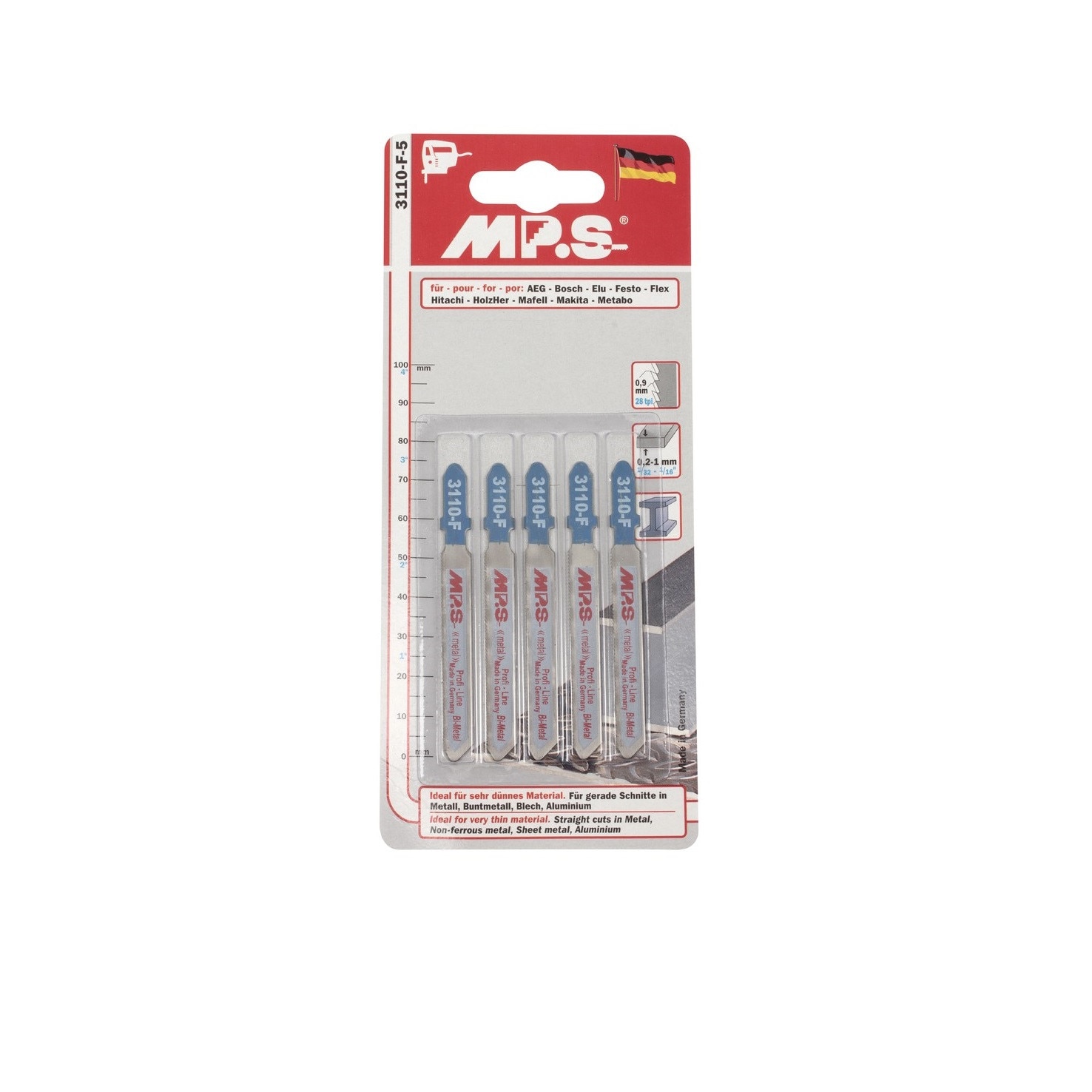Set 5 panze pendular de 75 mm marca MPS