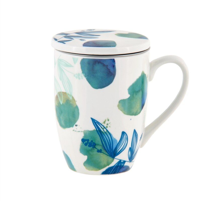 Cana - Tudor with filtre - Aquarelle, Portelan, 250 ml, Alb / Albastru