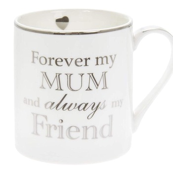 Cana - Forever My Mum, Portelan, 300 ml, Alb / Gri Cana - Forever My Mum, Portelan, 300 ml, Alb / Gri