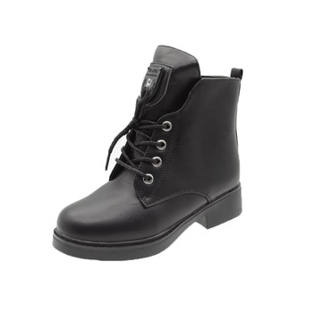 Ghete imblanite pentru fete Bessky B9131-2, Negru Ghete imblanite pentru fete Bessky B9131-2, Negru
