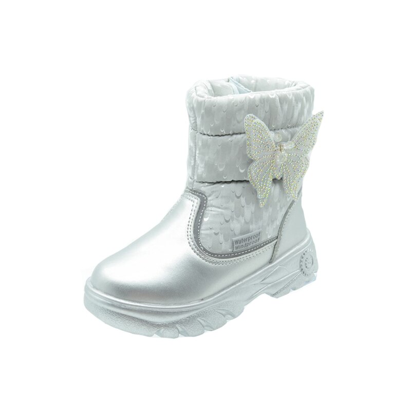Cizme imblanite pentru fete Tom Miki C-T7709-E, Argintiu