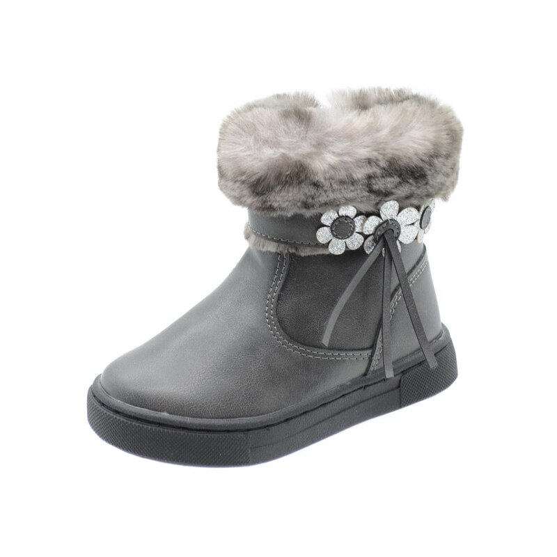 Cizme imblanite pentru fete American Club GC29/20, Negru