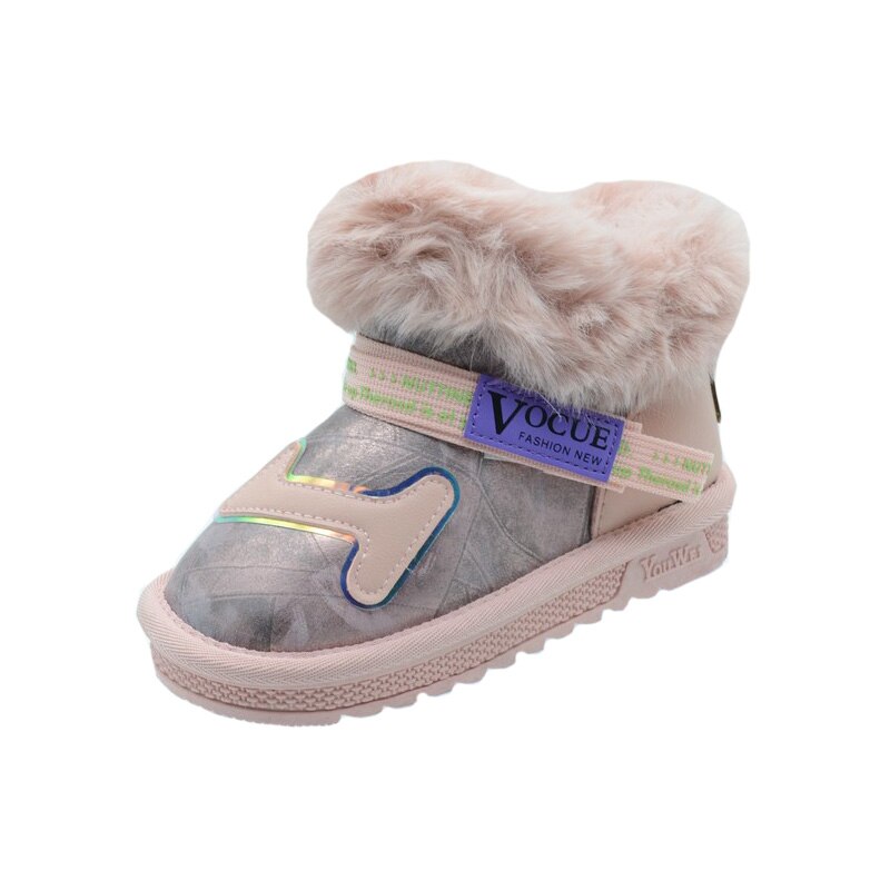 Cizme imblanite pentru fete Bessky YW681-2B, Roz