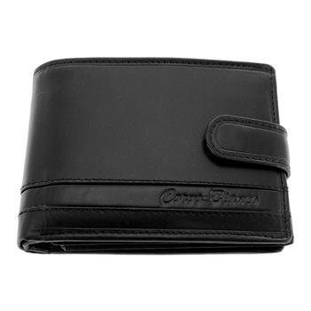 Portofel Barbatesc din Piele Naturala Corvo Negru 12 cm Portofel Barbatesc din Piele Naturala Corvo Negru 12 cm