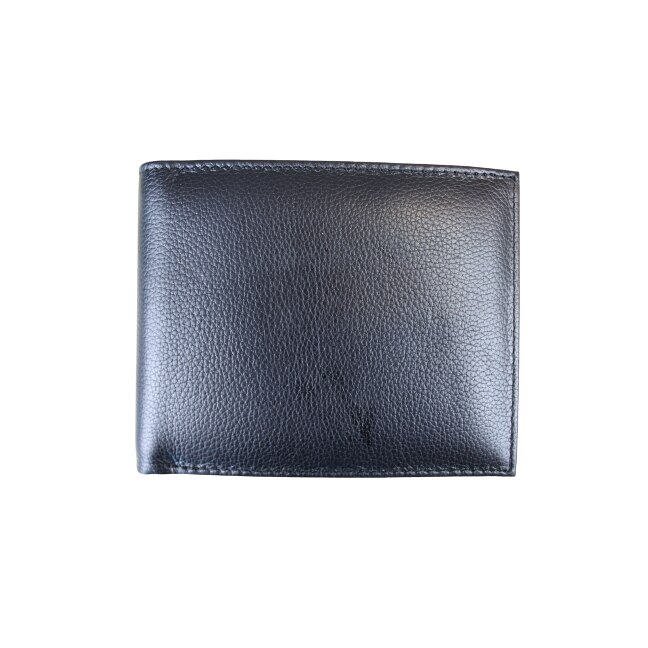 Portofel slim din piele naturala, Hassion, F071 Black