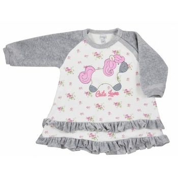 Rochie pentru fete Koala Zabawka 05-335G, Gri Rochie pentru fete Koala Zabawka 05-335G, Gri