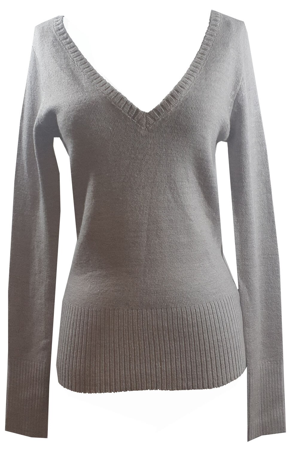 Pulover dama Tally Weijl, gri tricotat, M