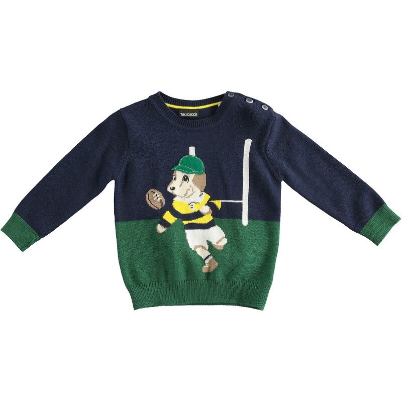 Pulover baiat, Sarabanda, bleumarin cu catel