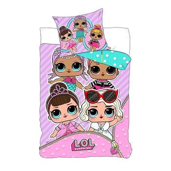 Lenjerie pat LOL Surprise 140x200 cm LOL187003 Lenjerie pat LOL Surprise 140x200 cm LOL187003