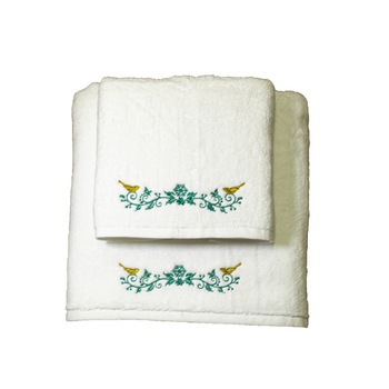 Set 2 Prosoape baie, Royal Home, Brodate, bumbac 100%, Alb, 70x140cm+50x90cm, 650gr/mp, Model Craciun 2 Set 2 Prosoape baie, Royal Home, Brodate, bumbac 100%, Alb, 70x140cm+50x90cm, 650gr/mp, Model Craciun 2