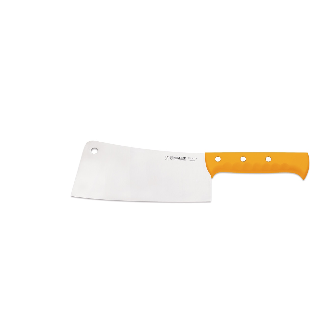 Satar de macelarie, GIESSER, otel, argintiu ,galben 25 cm