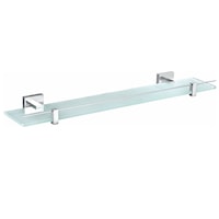 Etajera baie, Kroner Square, crom/sticla, 60 x 12.5 cm