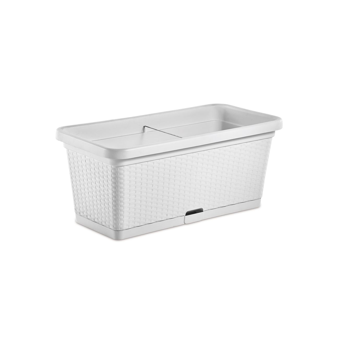 Jardiniera Natural, dimensiune 80x40 cm, alba