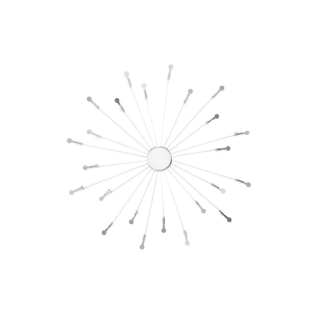 Rama foto magnetica, Kikkerland, argintiu, 24 clipsuri