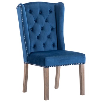 Scaun de sufragerie, vidaXL, Tesatura, 55 x 69 x 108,5 cm Albastru Scaun de sufragerie, vidaXL, Tesatura, 55 x 69 x 108,5 cm Albastru