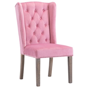 Scaun de sufragerie, vidaXL, Tesatura, 55 x 69 x 108,5 cm Roz Scaun de sufragerie, vidaXL, Tesatura, 55 x 69 x 108,5 cm Roz
