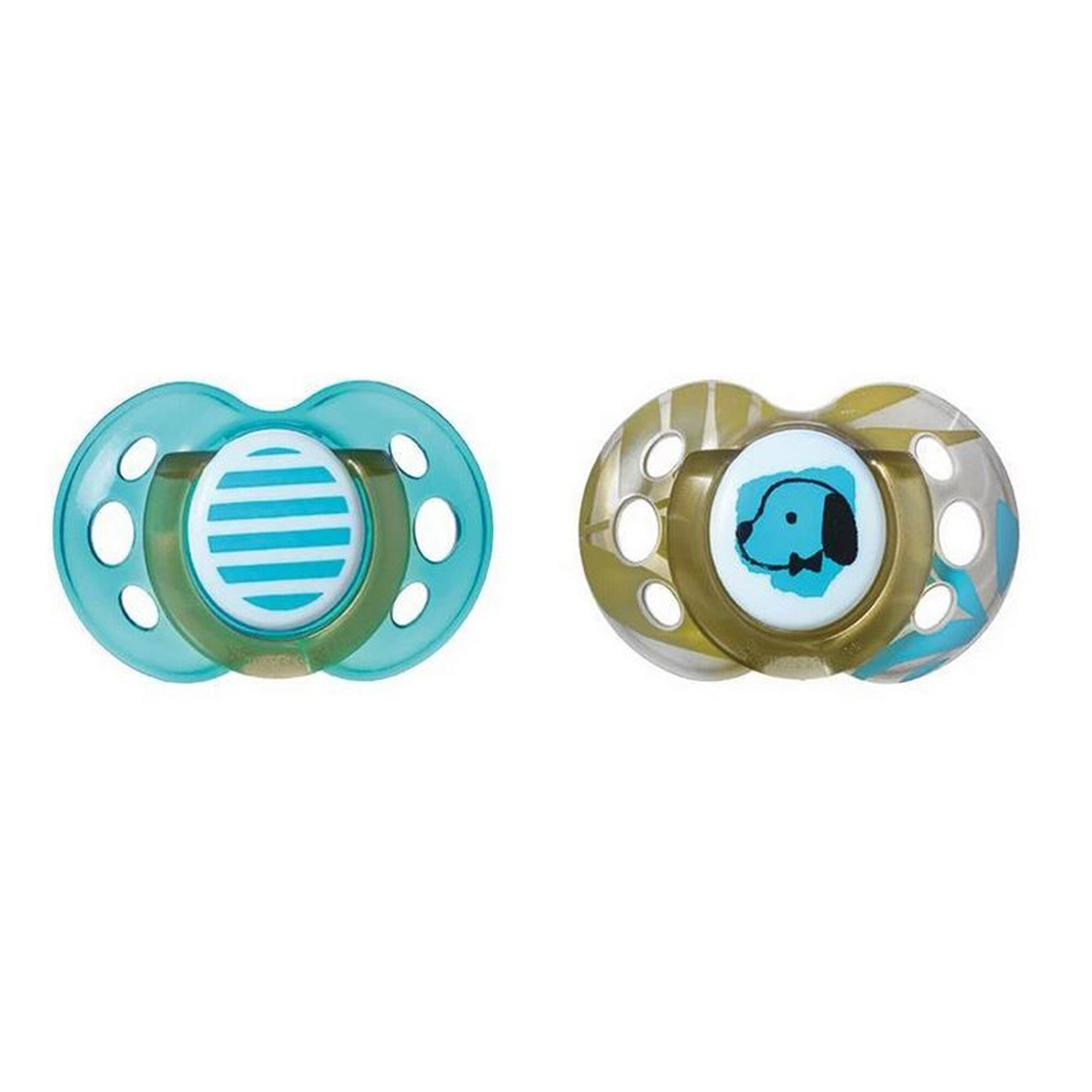 Set 2 suzete ortodontice Tommee Tippee Moda, 18-36 luni, Desene baieti