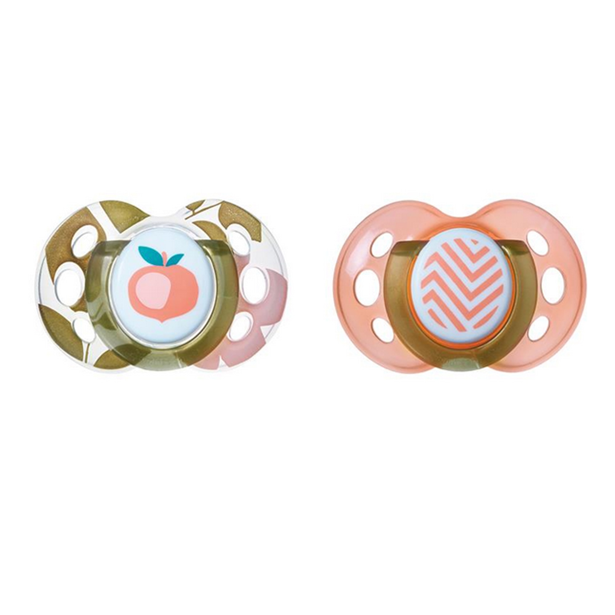Set 2 suzete ortodontice Tommee Tippee Moda, 18-36 luni, Desene fete