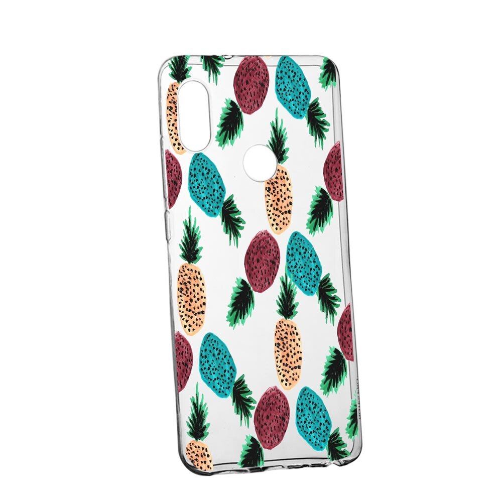 Husa Ananas, pentru Motorola One Vision, rezistenta la uzura, anti-alunecare, din silicon Premium, 669