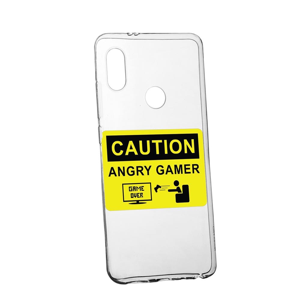 Husa Angry Gamer, pentru Motorola One Vision, rezistenta la uzura, anti-alunecare, din silicon Premium, 673