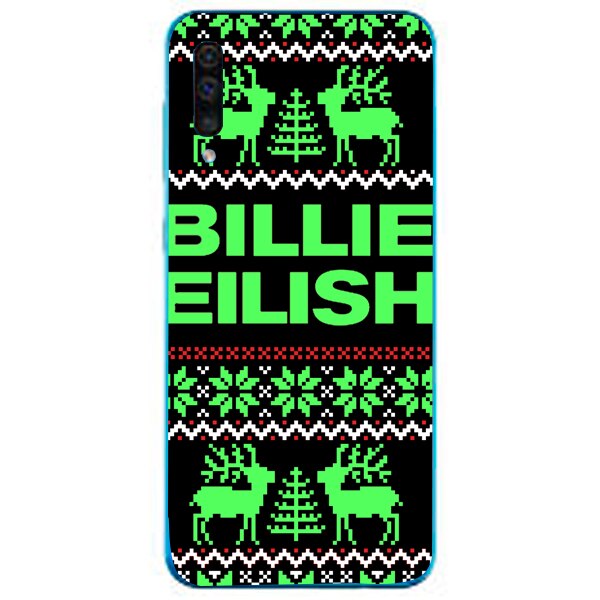 Husa din Silicon, Christmas Billie Eilish My Name Everywhere pentru Samsung Galaxy A70, Multicolor