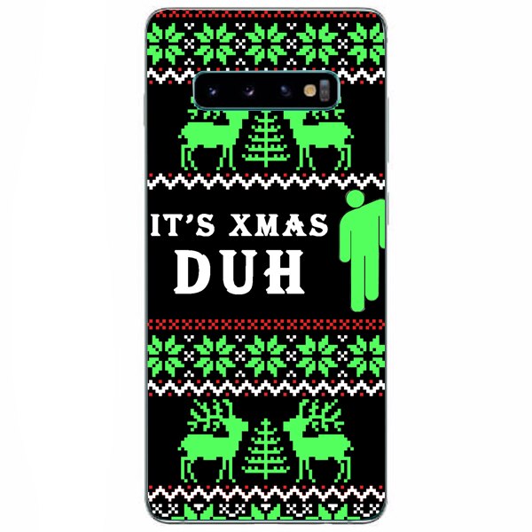 Husa din Silicon, Christmas Billie Eilish It's Christmas pentru Samsung Galaxy S10 Plus , Multicolor