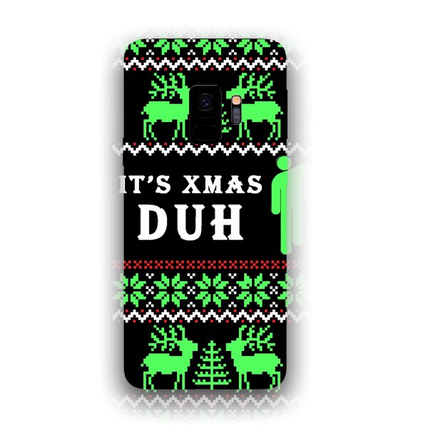 Husa din Silicon, Christmas Billie Eilish It's Christmas pentru Samsung Galaxy S9, Multicolor