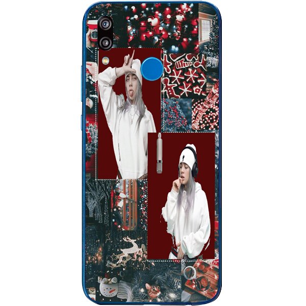 Husa din Silicon, Christmas Billie Eilish Sing With me pentru Huawei P20 Lite, Multicolor