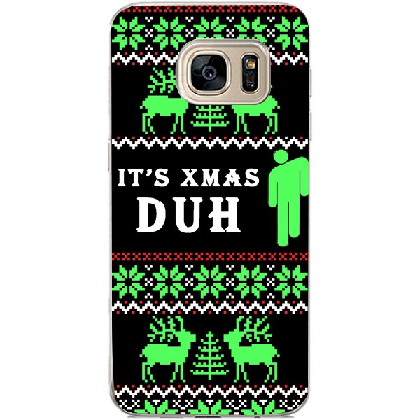 Husa din Silicon, Christmas Billie Eilish It's Christmas pentru Samsung Galaxy S7 Edge, Multicolor