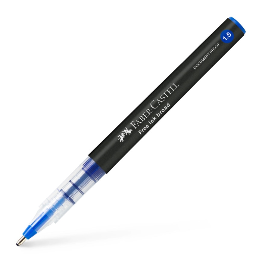 Roller Free Ink 1.5mm, Faber-Castell, Albastru